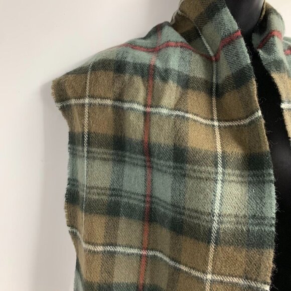 Lacharron Adults New Wool Plaid Tartan Fringe Med Length Wool Scarf - Picture 3 of 9